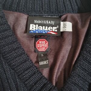 Blauer Wind Stopper Sweater Jacket Black Size L Short Men's Pullover 1133